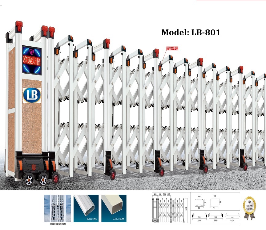 Cổng Xếp Hợp Kim Nhôm LB801